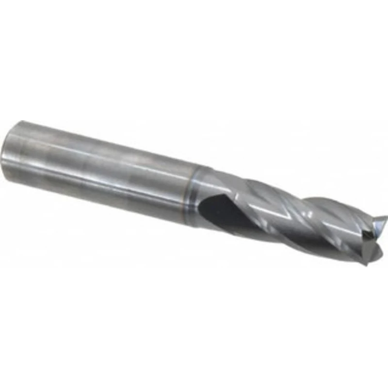 OSG 13/32, 1 LOC, 7/16 Shank Diam, 2-3/4 OAL, 4 Flute, Solid Carbide Square End Mill Single End, TiCN Finish, Spiral ...